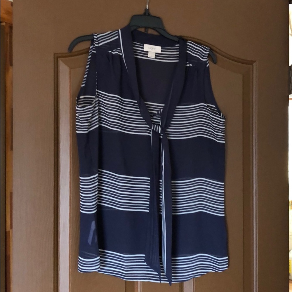 Loft Sheer tie front top